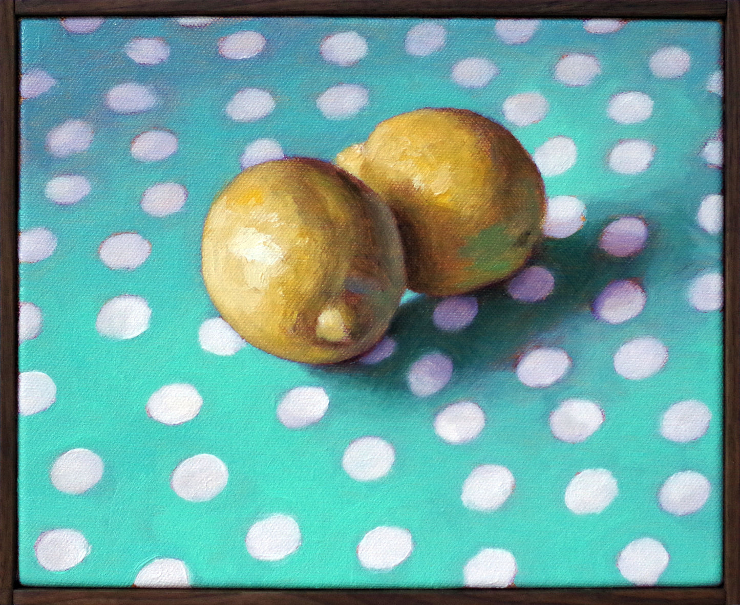 Still Life Painting - Oil on canvas | Lemons with Polka Dots