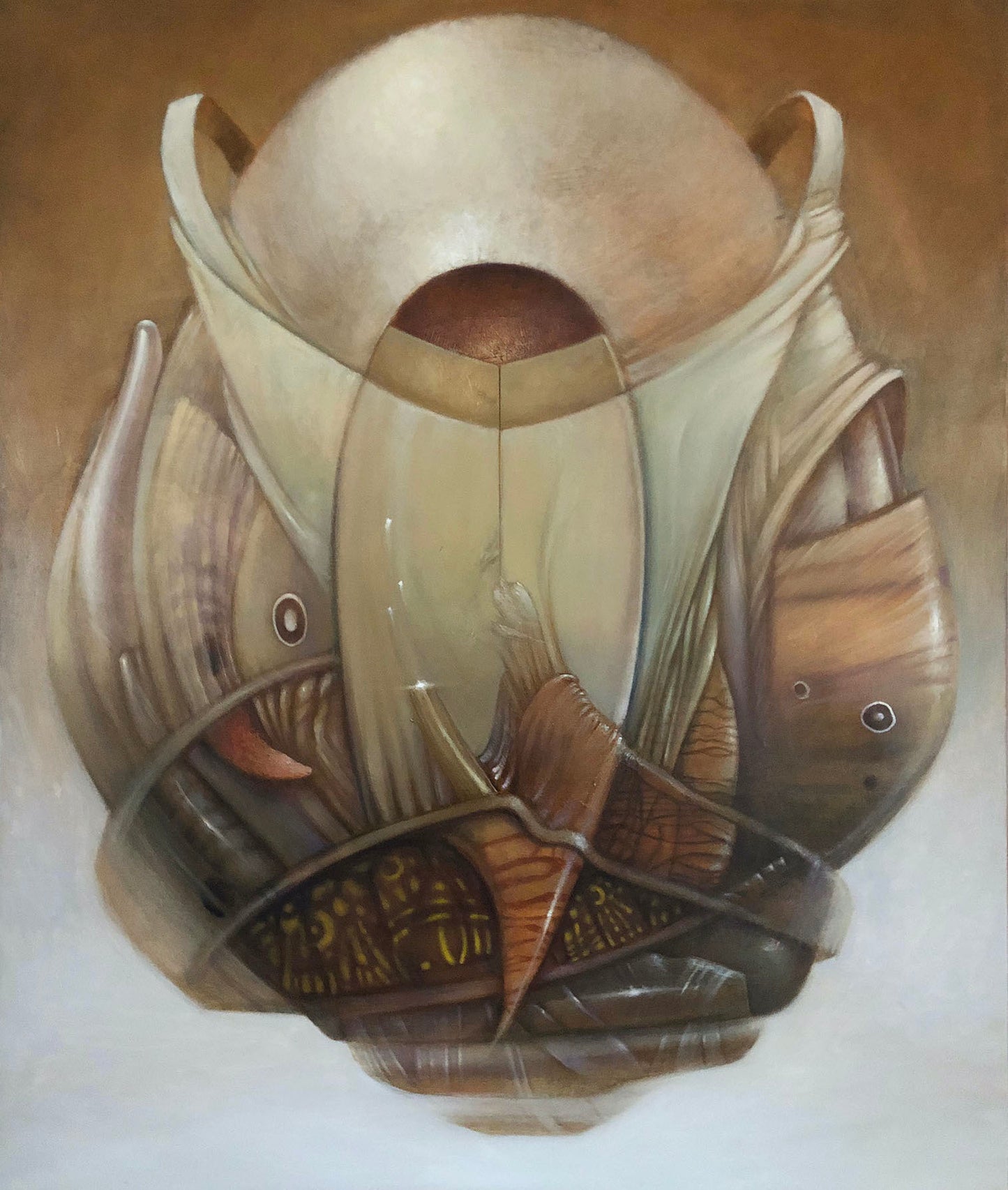 Original oil painting on canvas by James Bursenos 60 x 72 inches | Spore (Mothership)