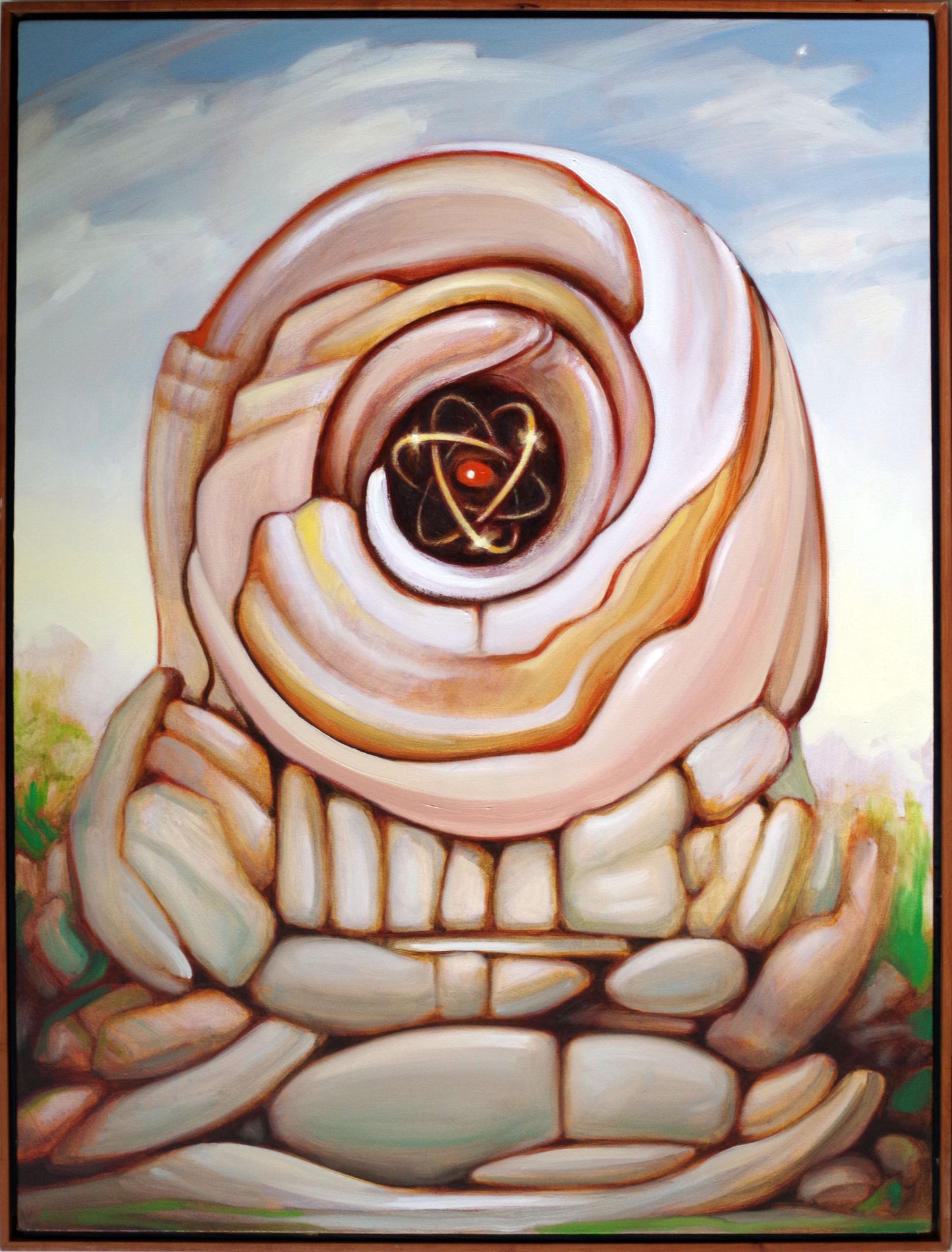 Original oil painting on canvas by James Bursenos 30 x 40 inches | Ancient Portal