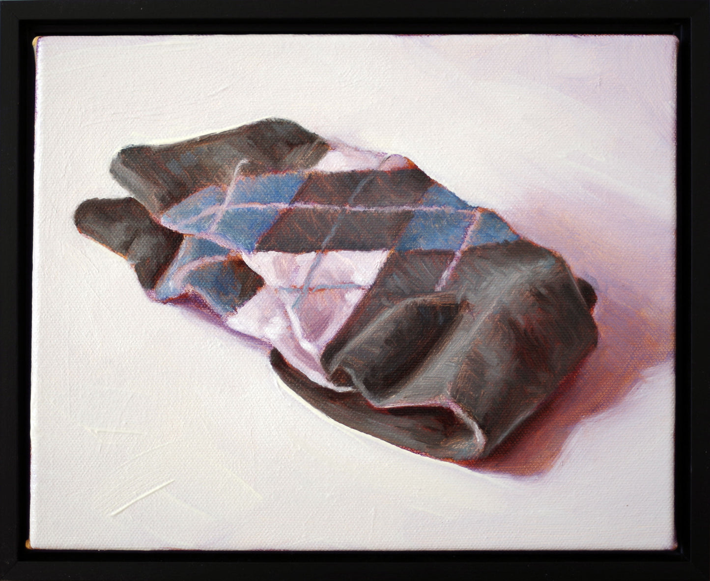 Original oil painting on canvas by James Bursenos 8 x 10 inches | Argyle Socks