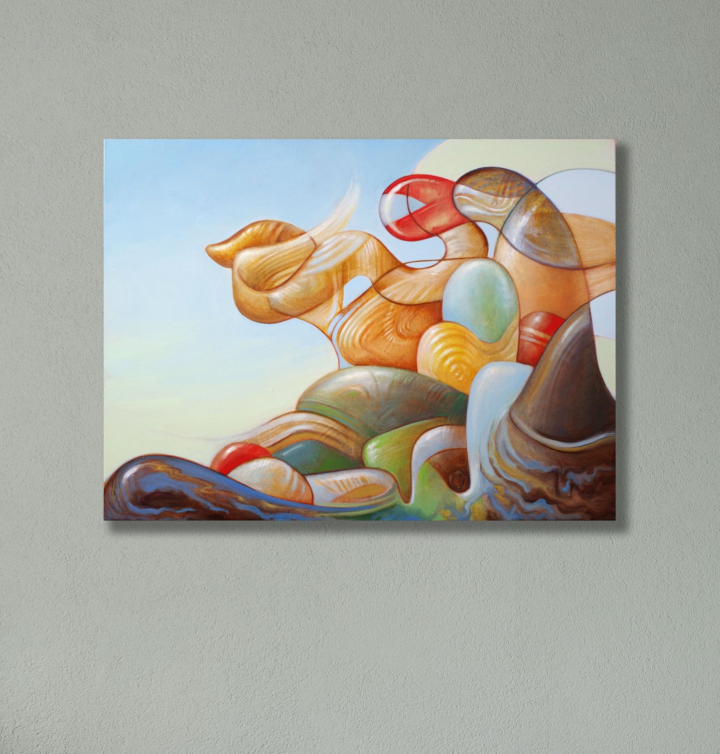 Ingress Oil Painting – Original Framed Surrealist Art 36x48