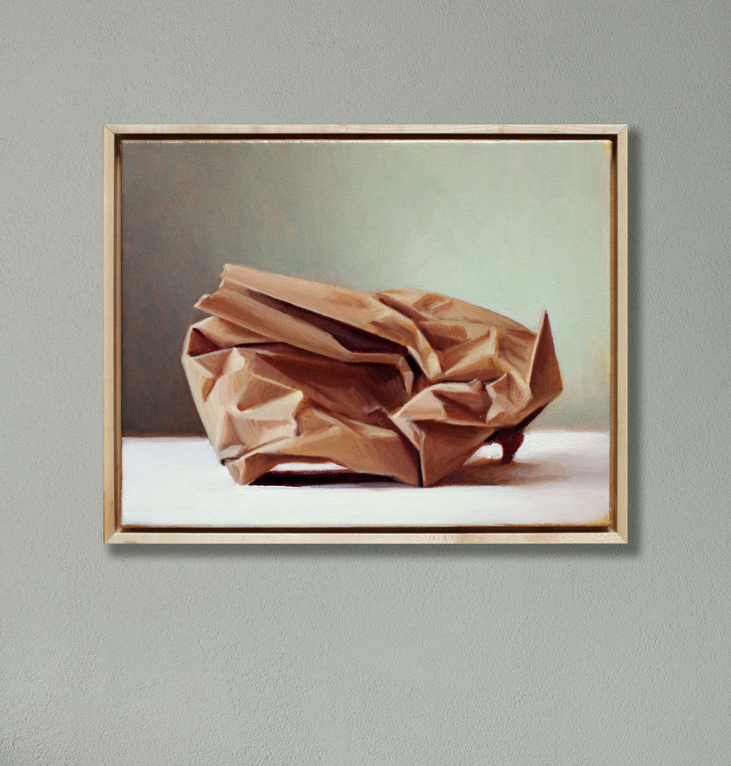 Brown Paper Oil Painting – Original Framed Still Life 11x14