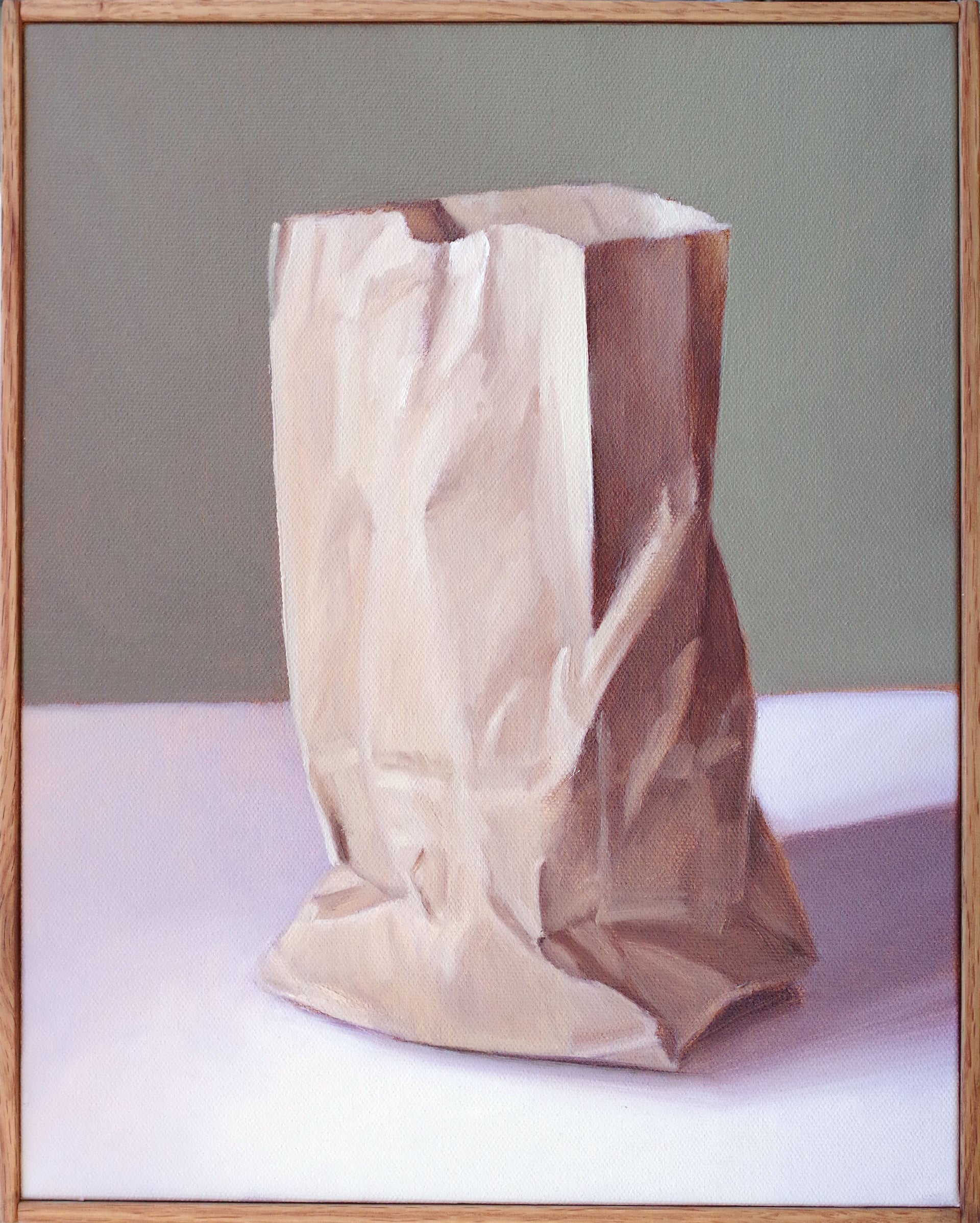 Still Life Painting of Paper Bag Oil on canvas Bag