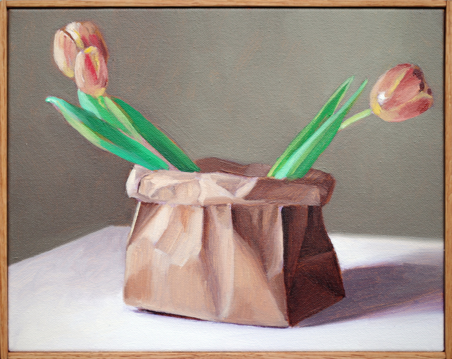 Tulip Still Life Painting - Oil on canvas | Bag of Tulips