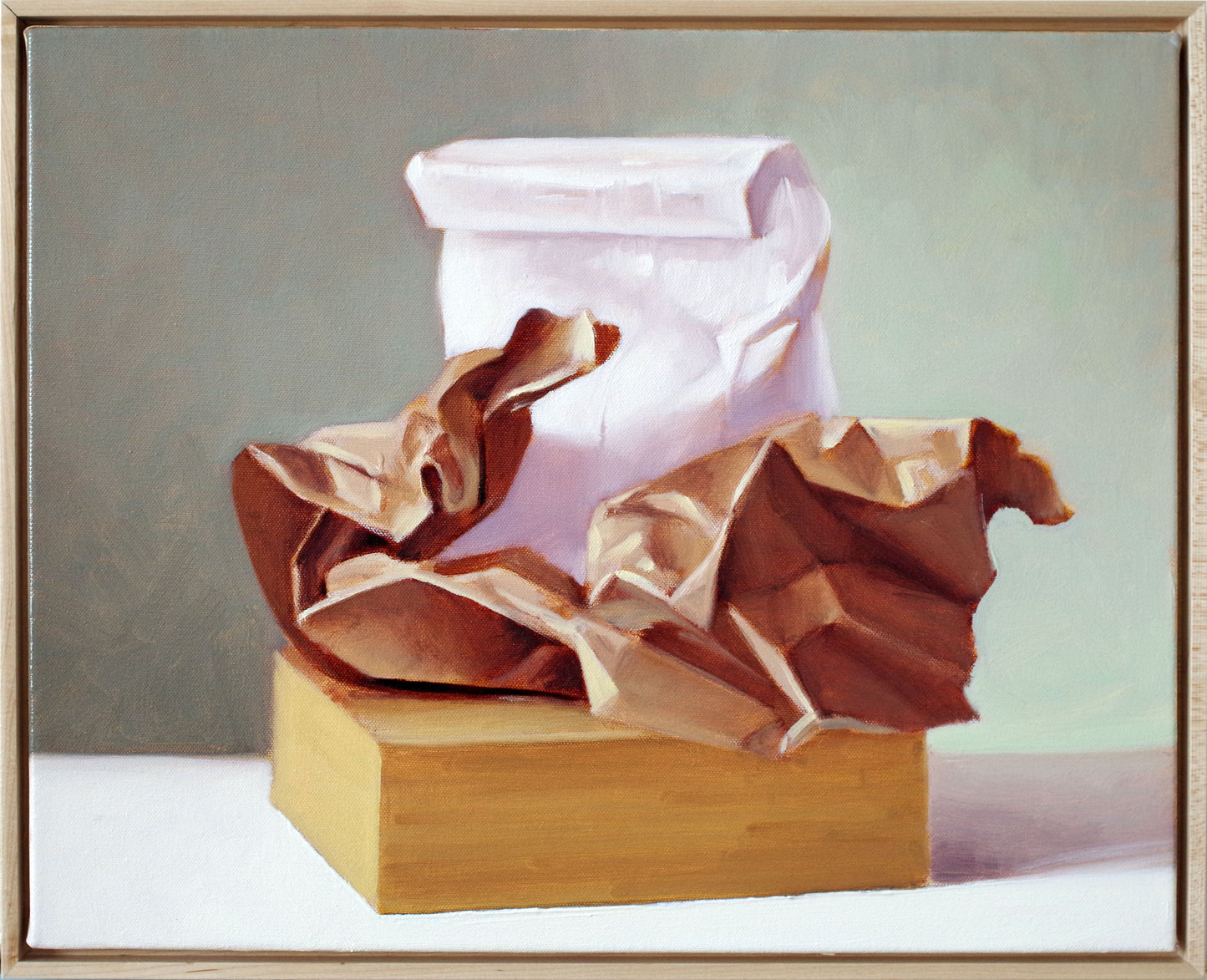 Bakers Bag Oil Painting – Original Framed Still Life 16x20