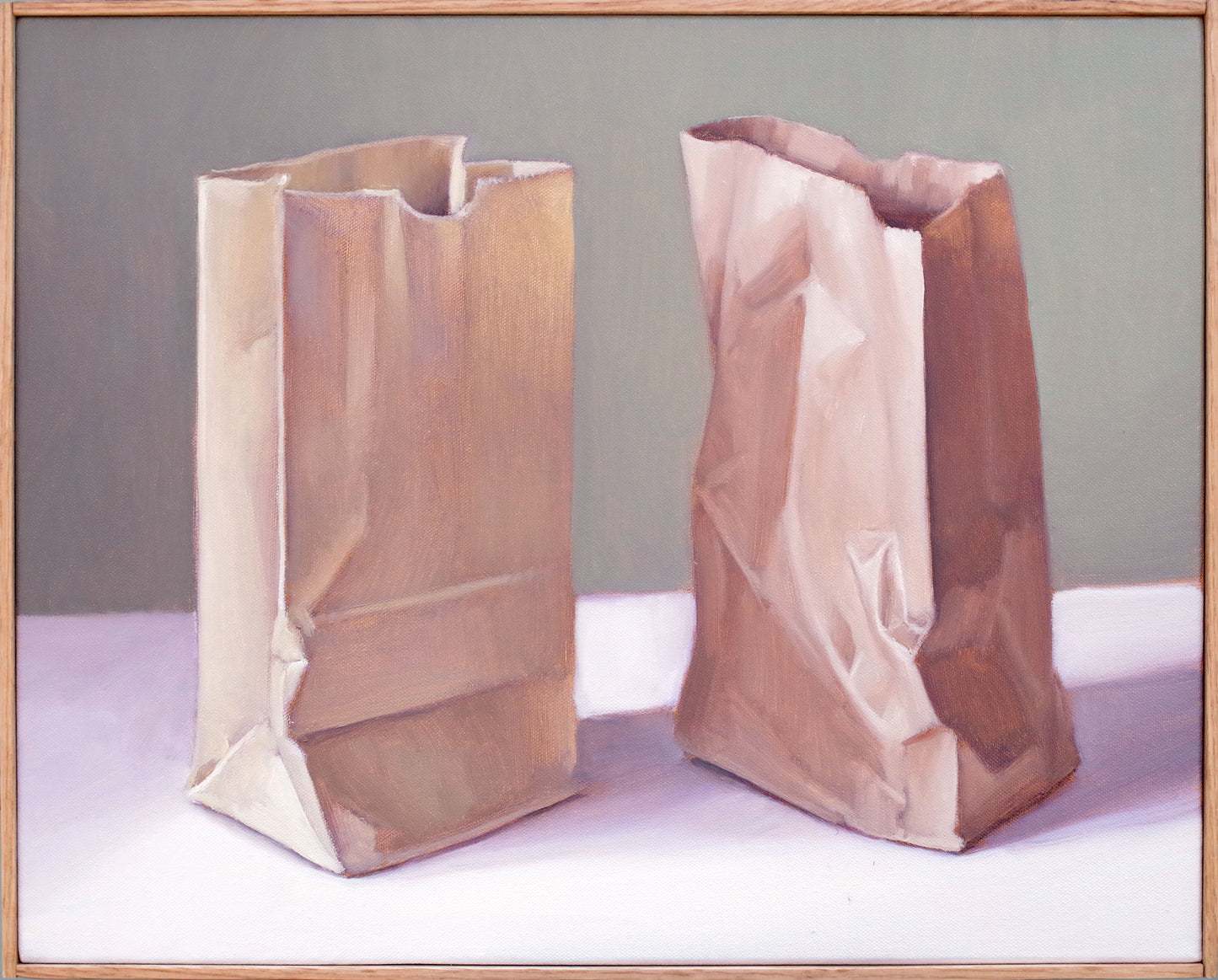 Bag Still Life Painting - Oil on canvas | Pair of Bags no.4