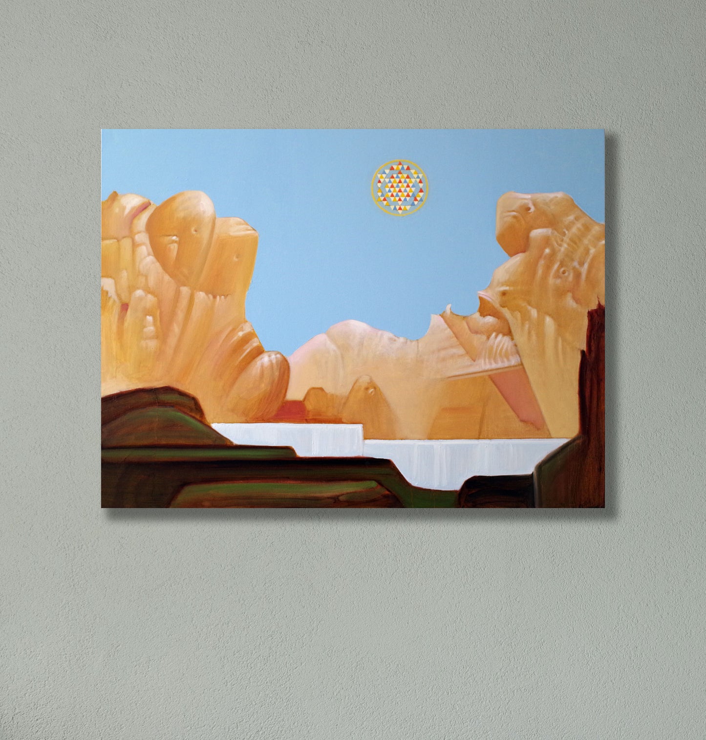 Breakthrough Oil Painting – Original Framed Surrealist Art 30x40