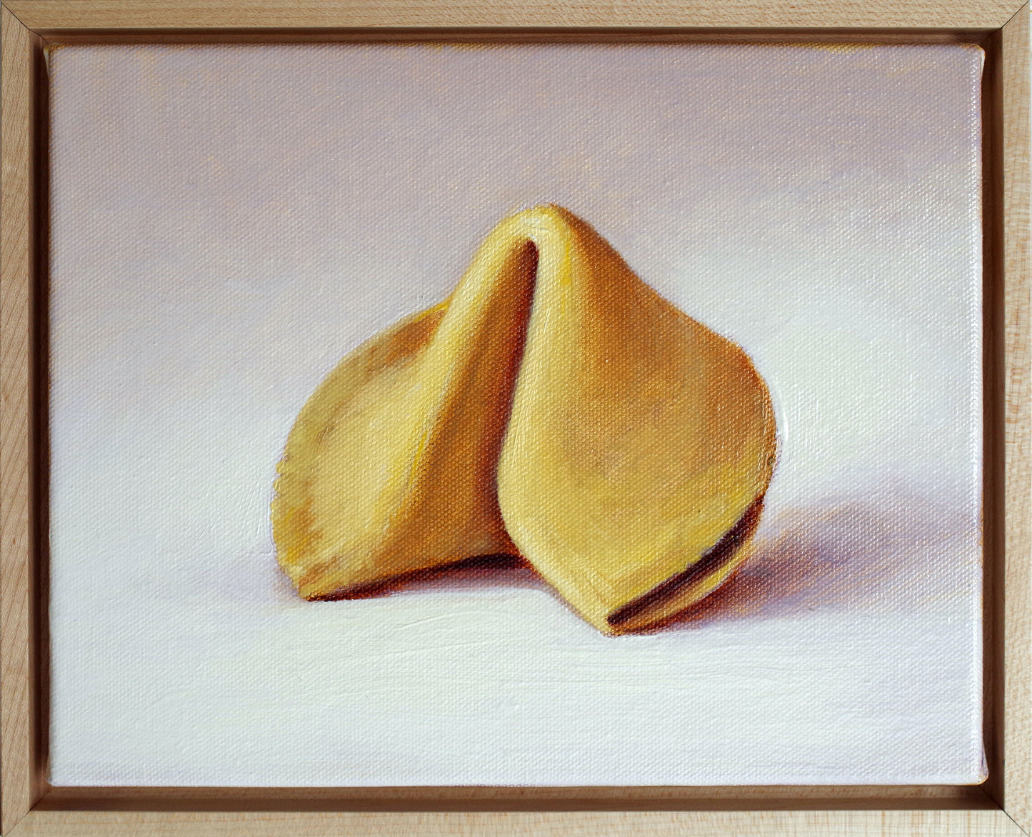 Still Life Painting 8x10 Oil on Canvas | Fortune Cookie with Light Frame