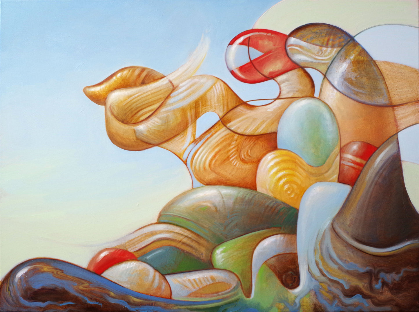 Ingress Oil Painting – Original Framed Surrealist Art 36x48