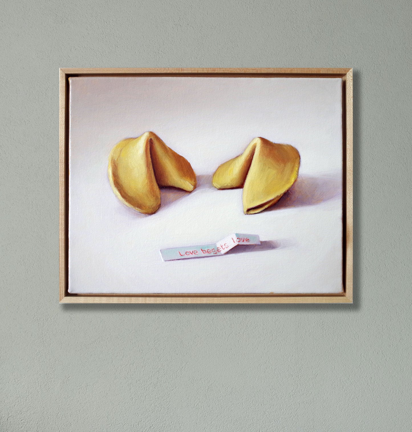 Two Fortune Cookies Still Life 11x14 | Framed, Oil on Canvas