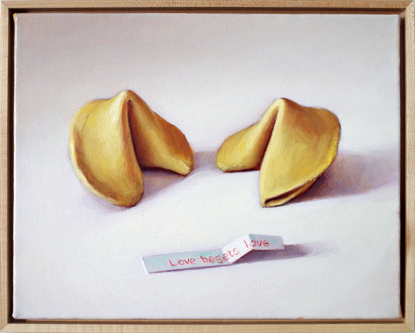 Two Fortune Cookies Still Life 11x14 | Framed, Oil on Canvas
