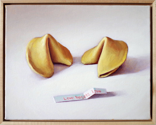 Two Fortune Cookies Still Life 11x14 | Framed, Oil on Canvas