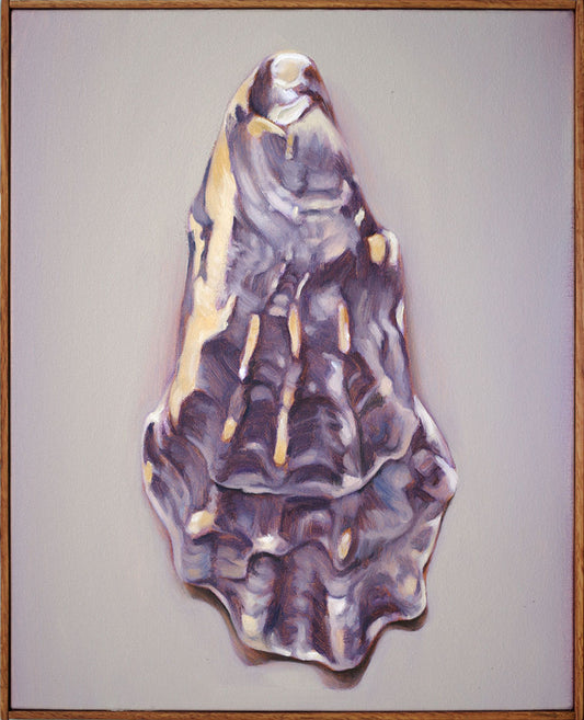 Oyster Shell Painting - Oil on Canvas, 16x20 in. | Shell No. 38