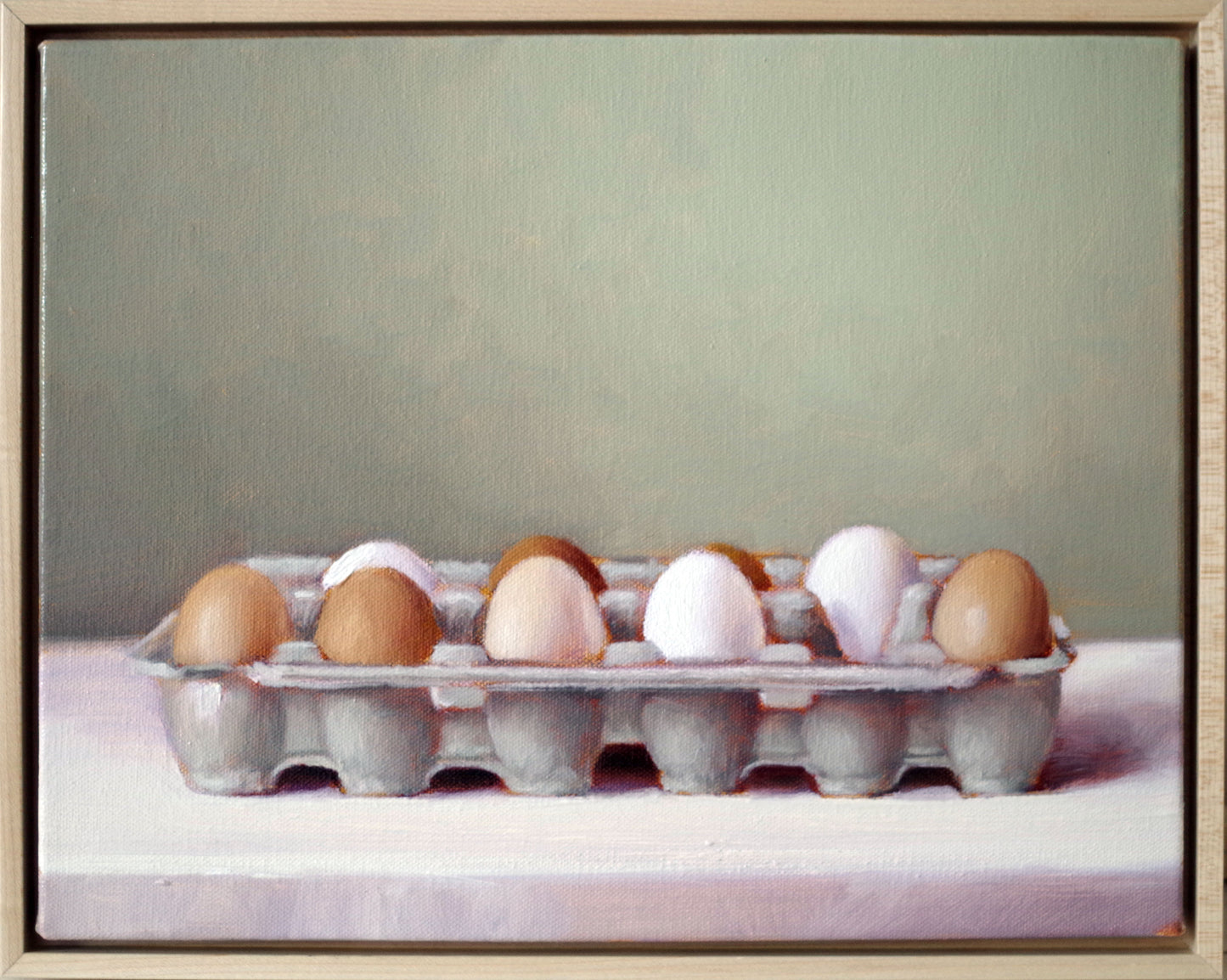 Still Life Painting 11x14 Oil on Canvas | Nine out of Twelve Eggs