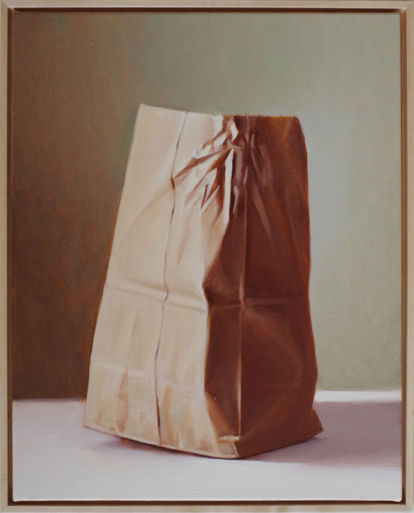 Brown Bag Still Life Painting 16x20 | Oil on Canvas, Framed