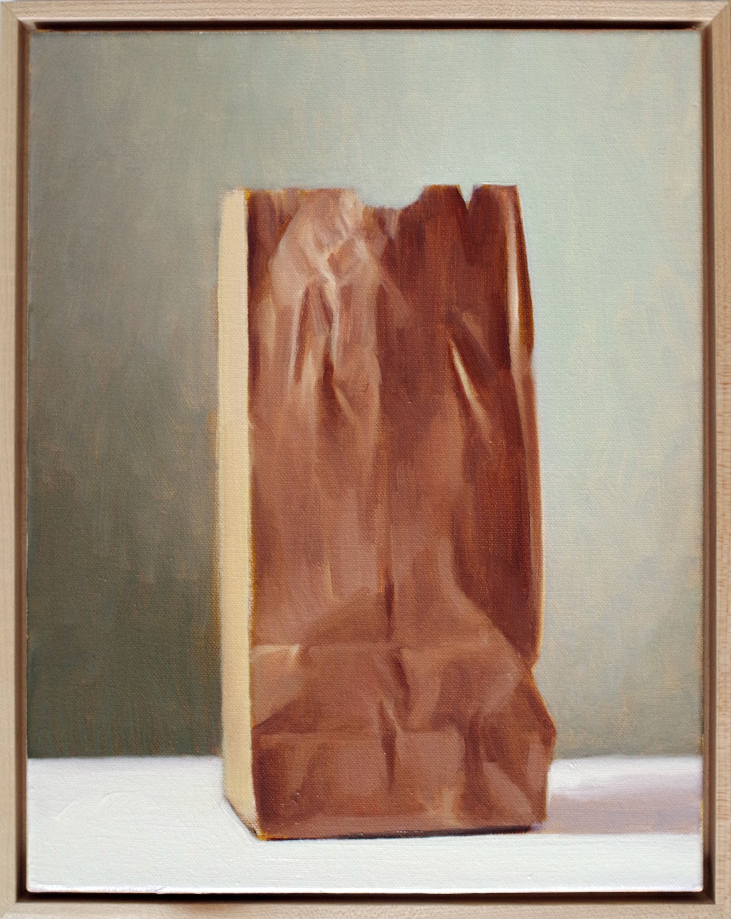 Brown Paper Bag Oil Painting – Original Framed Still Life 11x14