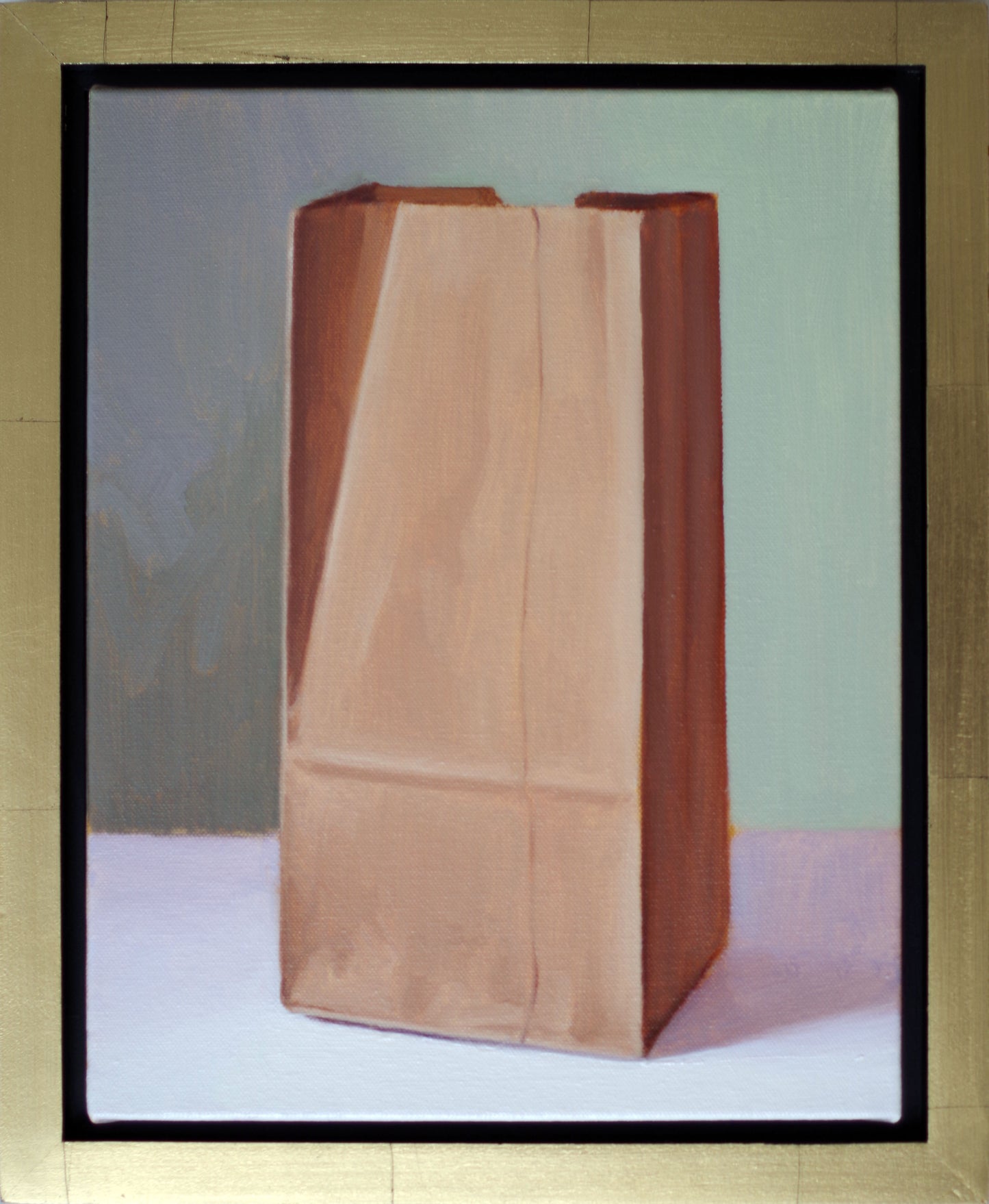 Original oil painting on canvas by James Bursenos 14 x 11 inches | Paper Bag with Fold