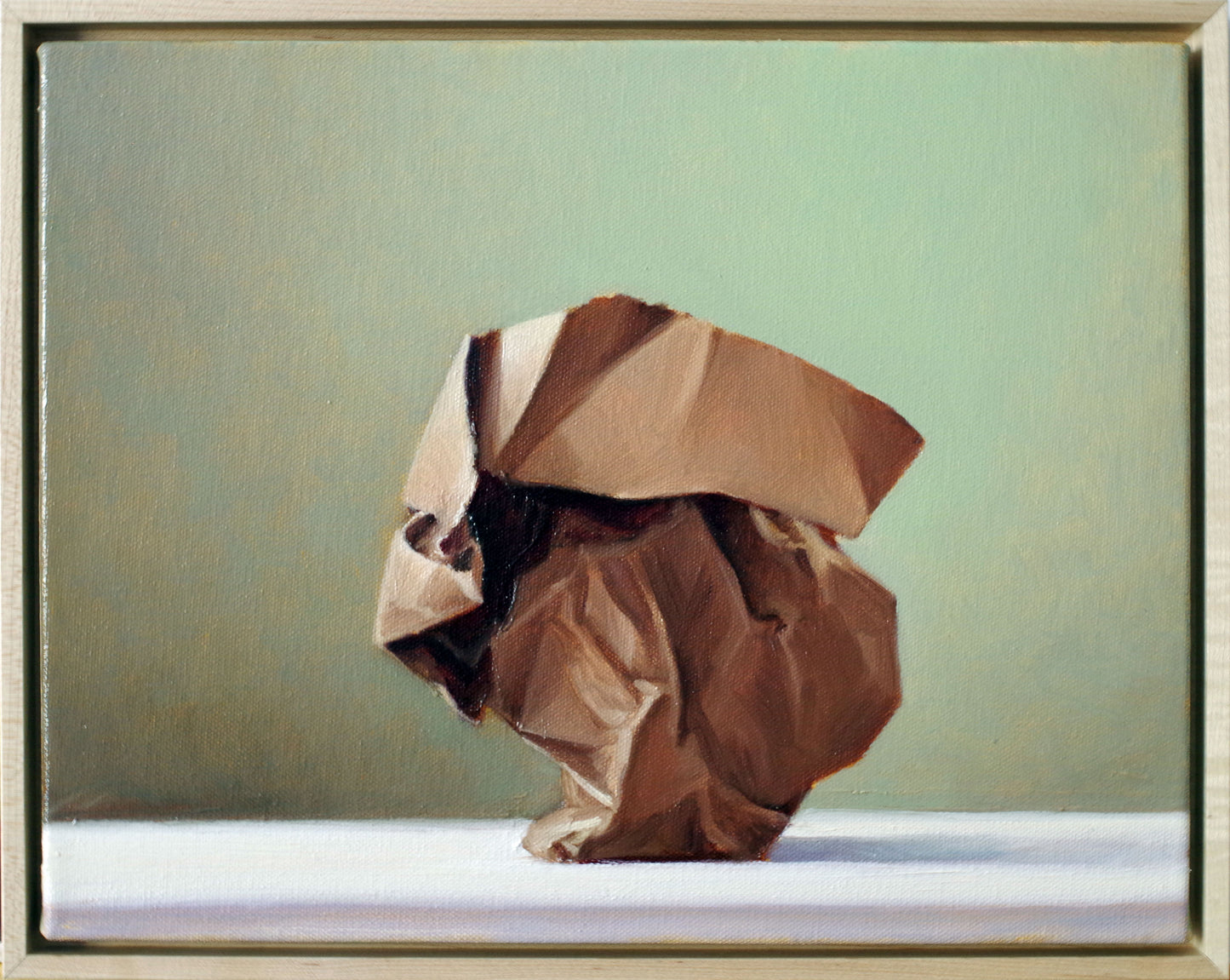 Brown Paper Still Life Painting 9x12 | Oil on Canvas, Framed