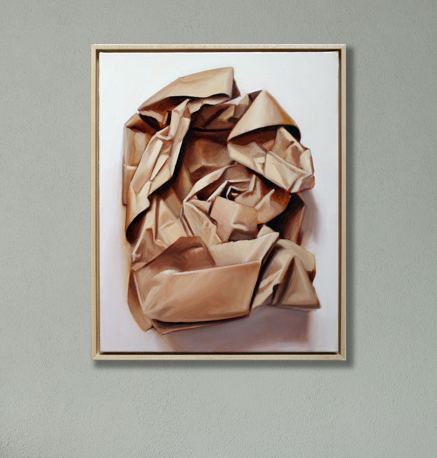 Brown Paper Oil Painting – Original Framed Still Life 16x20
