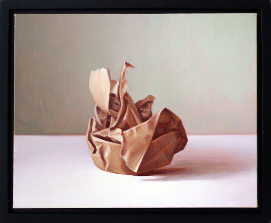 Original oil painting on canvas by James Bursenos 20 x 16 inches | Still Life with Ready Made