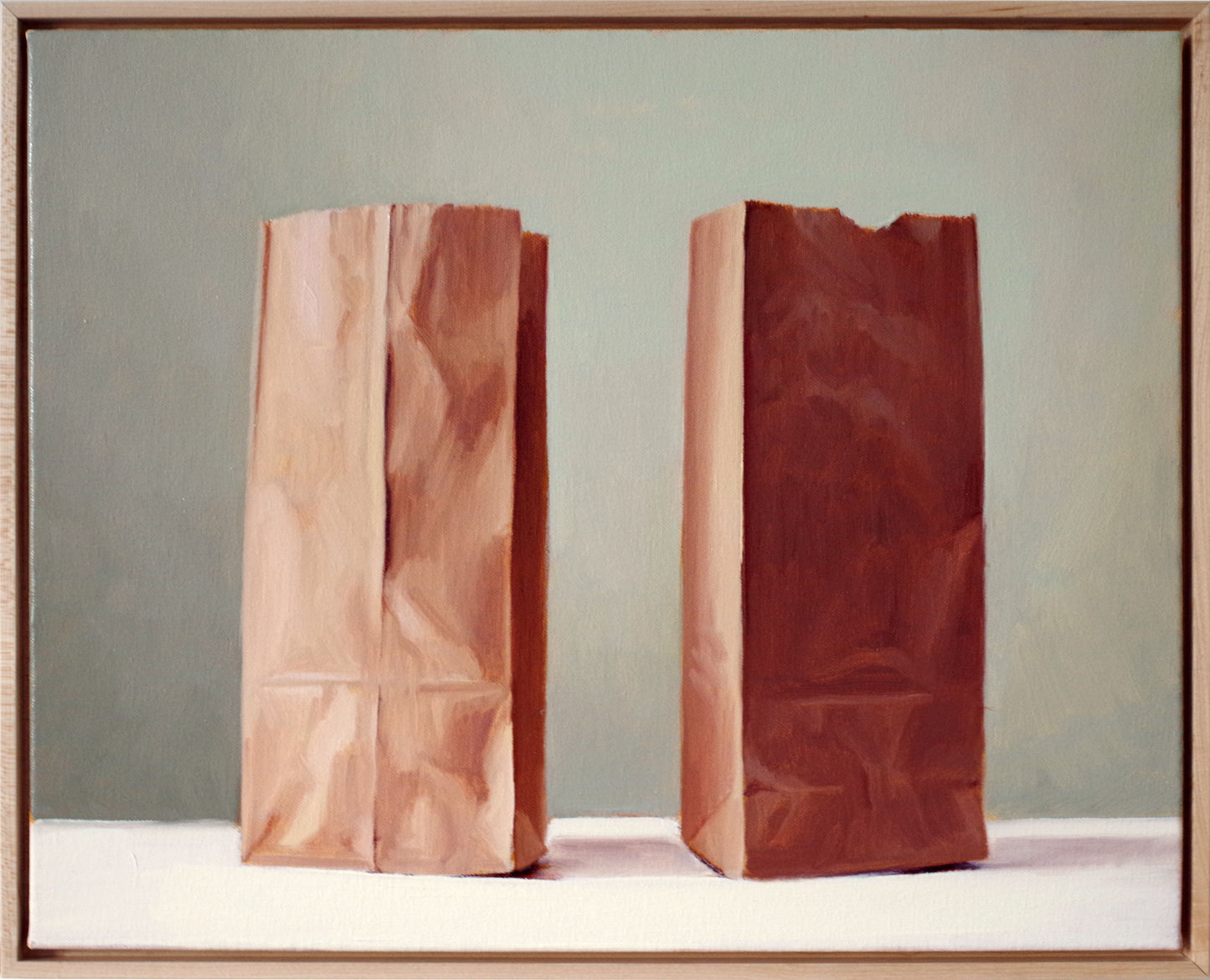 Two Bags No. 3 | Oil Painting Original Framed Still Life 16x20