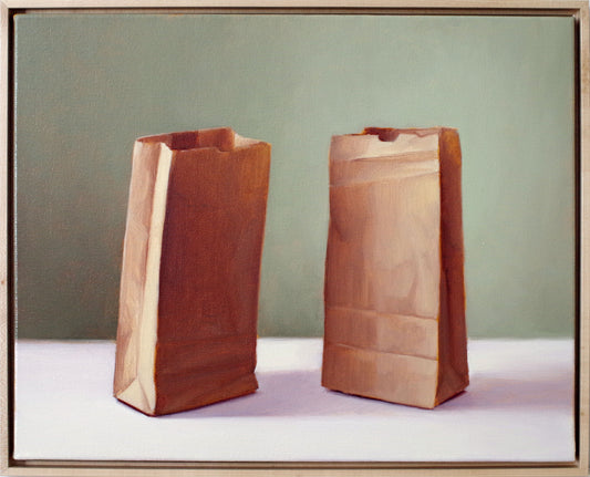 Still Life Painting 16x20 Oil on Canvas | Two Bags Too